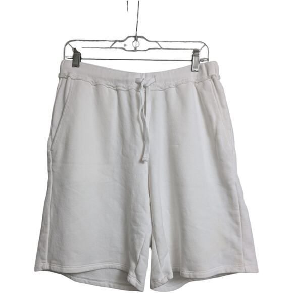 NWT Eileen Fisher White Mid-Thigh Shorts Drawstring Casual Small - Picture 1 of 9